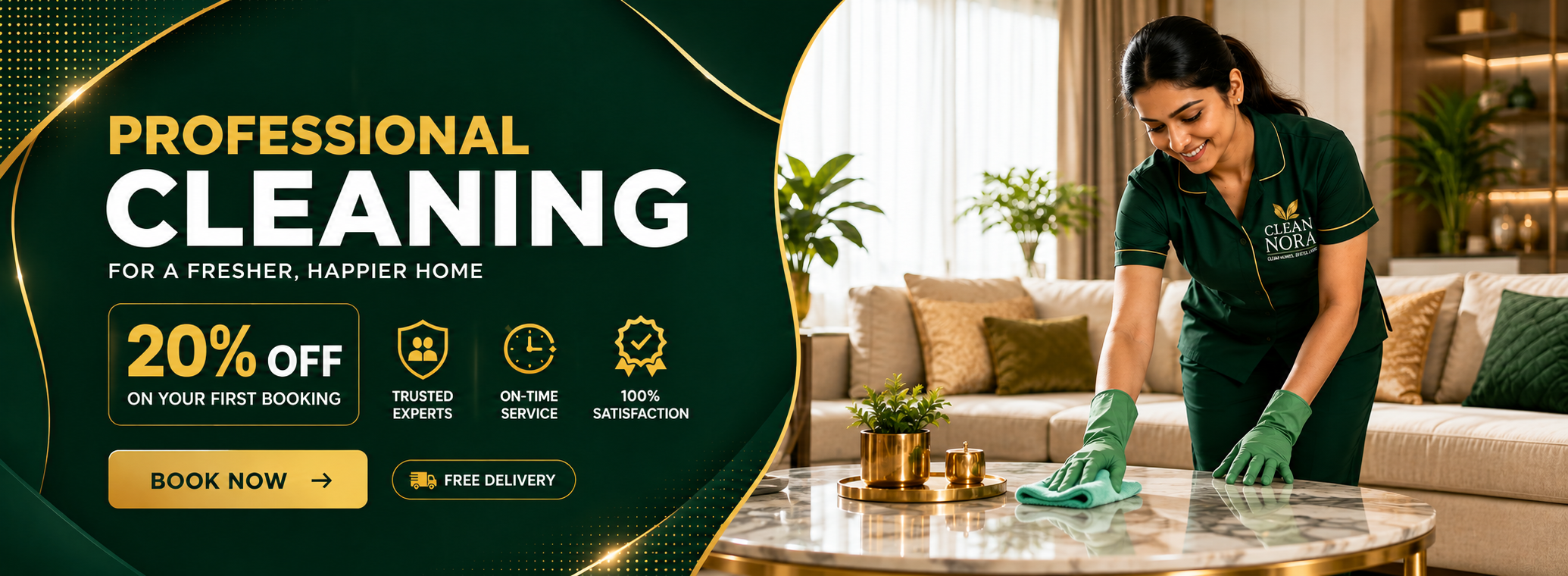 Instant cleaning service
