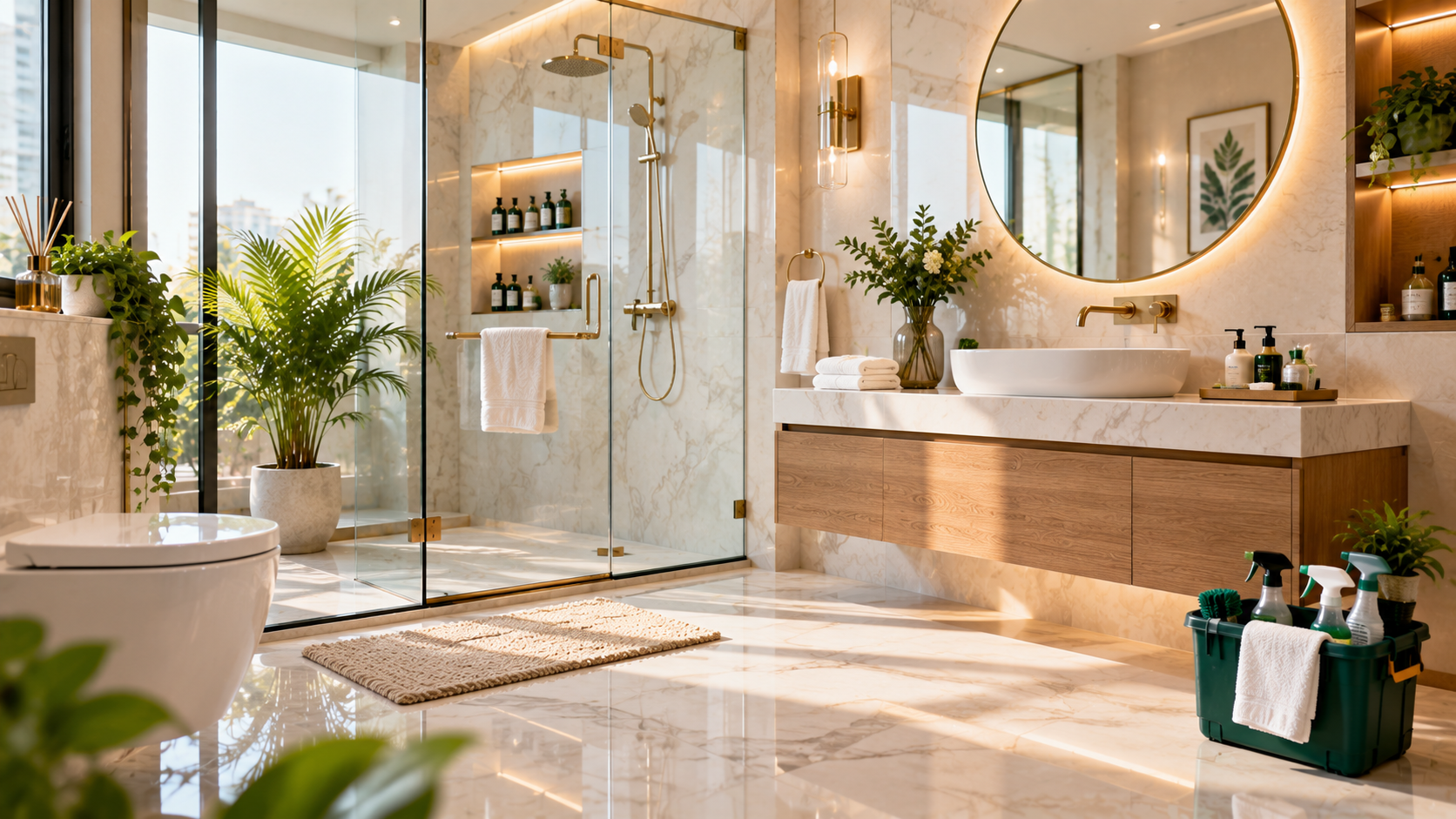How to clean a bathroom professionally