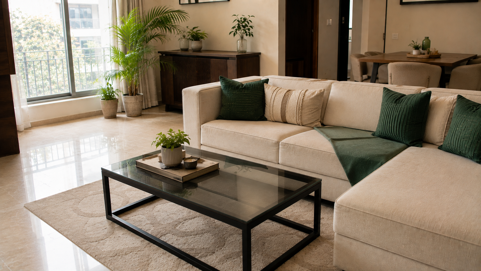 Living room after Instant Maid service