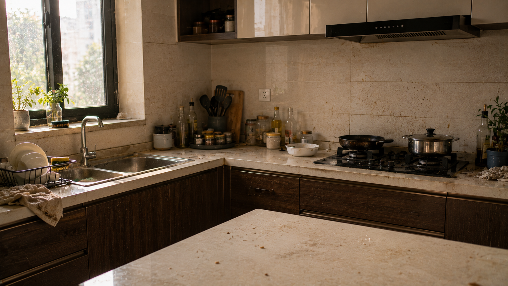 Kitchen before Instant Maid service
